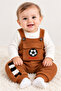 Baby Boy Long Sleeve Buttoned Slopet Set with Pockets and Cuffed Legs