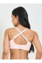 Solid Texture Padded Non Wired T-Shirt Bra - 5