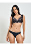 Embroidered Lace Bulk Front Padded Non Wired Regular Bra - 2