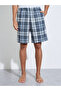 White Solid Round Neck T-Shirt And Checked Shorts Pyjama Set - 4