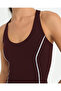 Chestnut Contrast Ribbed Swimmer Blouse - 3