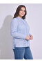 Embroided Regular Fit Stand Collar Blouse