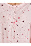 Pink All Over Star Print Long Sleeves T-Shirt And Pants Pyjama Set - 3