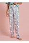 Multi-Color Solid T-Shirt And All Over Print Pants Pyjama Set - 4