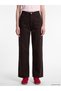 Vizyon New Season Brown High Waist Wide Leg Women's Trousers - 2