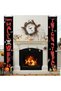 Happy Halloween Trick or Treat Porch Banner Set, Blood Drip Skull Vertical Door Hanging Banner, Halloween Front Door Decorations for Indoor Outdoor Yard Party - 4