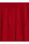 Vizyon New Season Red Women's Pleated Trousers with Elastic Waist - 6