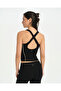 Black Contrast Ribbed Swimmer Blouse - 2