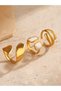 Gold Geometric Ring Set - 2