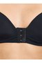 Solid Lace Patchwork Padded Non Wired Bulk Front Regular Bra - 3
