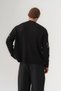 Script Patterned Steel Knitted Buttoned Knitwear Men's Cardigan - 3