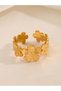 Golden Blossom Adjustable Ring - 3