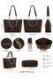 Women's Shoulder and Arm Bag with Chain and Scarf Detail - 4
