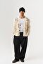 Script Patterned Steel Knitted Buttoned Knitwear Men's Cardigan - 4