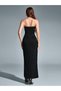 Rochie maxi, neagră - XL - 3