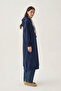 Eyelet Hooded Pocketed Lycra Long Sweatshirt