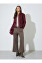 Burgundy Regular Fit Buttoned Trucker Jacket - 2