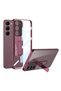 Galaxy S23 Case with Camera Protection Transparent Design Omsy Lego Stand Case