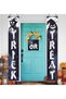 Halloween Trick or Treat Porch Banner Set, Spooky Pumpkin Witch Vertical Door Hanging Banner, Halloween Front Door Decorations for Indoor Outdoor Yard Party - 5