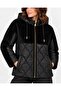 New Season Women's Premium Hooded Plush Detailed Quilted Zipper Coat