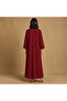 Scatter Rhinestone Kimono Belted Long Abaya Cardigan - 4