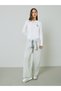 White Slogan Print Long Sleeves Regular Fit T-Shirt - 2