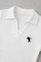 Polo Collar Lycra Flexible Snap Fastener Premium Long Sleeve Bodysuit - 2