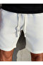 Men White Plain Casual Drawstring Shorts - 5