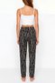 3-Piece Suede Pajama Bottoms Set for Women, Comfortable Fit, Patterned Pajama Bottoms Set - 5