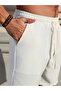Men White Plain Casual Drawstring Shorts - 3