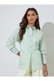 Multi-Color Striped Long Sleeves Longline Oversized Shirt - 4
