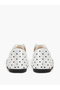 White Polka Dot Lace-Up Sneakers - 4
