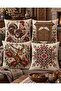 Romanian Themed Rooster, Deer and Ethnic Motifs Digital Printed Set of 4 Gift Throw Pillow Covers - 2