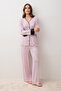 Polka Dot Buttoned Lace Lycra Viscose Pajama Set - 3