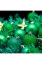 Christmas Tree Ornaments, 24-Piece Shatterproof Green Baubles Set, 6cm Mixed Texture Balls with Shiny, Matte, Glitter Finish, Holiday Decoration with Hanging Rope - 2