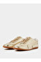 Gold Metallic Lace-Up Sneakers - 2