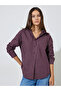 Burgundy Checked Longline Oversized Shirt