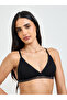 Solid Texture Padded Non Wired Regular Bra And Thong Lingerie Set - 2
