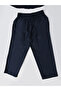 Girls Navy Blue Embroidered Shirt And Trousers Set - 5