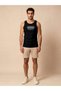 Black Graphic Print Regular Fit Tank Top