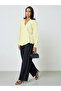 Yellow Wrap V-Neck Shirt With Tie-Waist Detail - 2