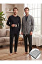 Dowry Set Boxed Special Series 3-Piece Pajama and Robe Set Black