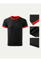 Plus Size Black Crew Neck Ringer T-Shirt - 3