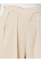 Khaki Wide-Leg Trousers With Pleats - 3
