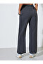 Charcoal Solid Elasticated Waist Straight Leg Joggers - 4