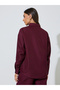 Burgundy Solid Long Sleeves Button-Up Oversized Shirt - 5
