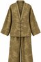 Khaki Jacquard Kimono Set - 51479 - 2