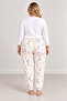 Plus Size Summer Pajama Bottoms with Elastic Cuffs - 2