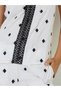 Cream Embroidered Sleeveless Top And Wide Leg Trousers Set - 4