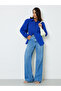 Dark Blue Regular Fit Button-Up Shirt With Pockets - 2